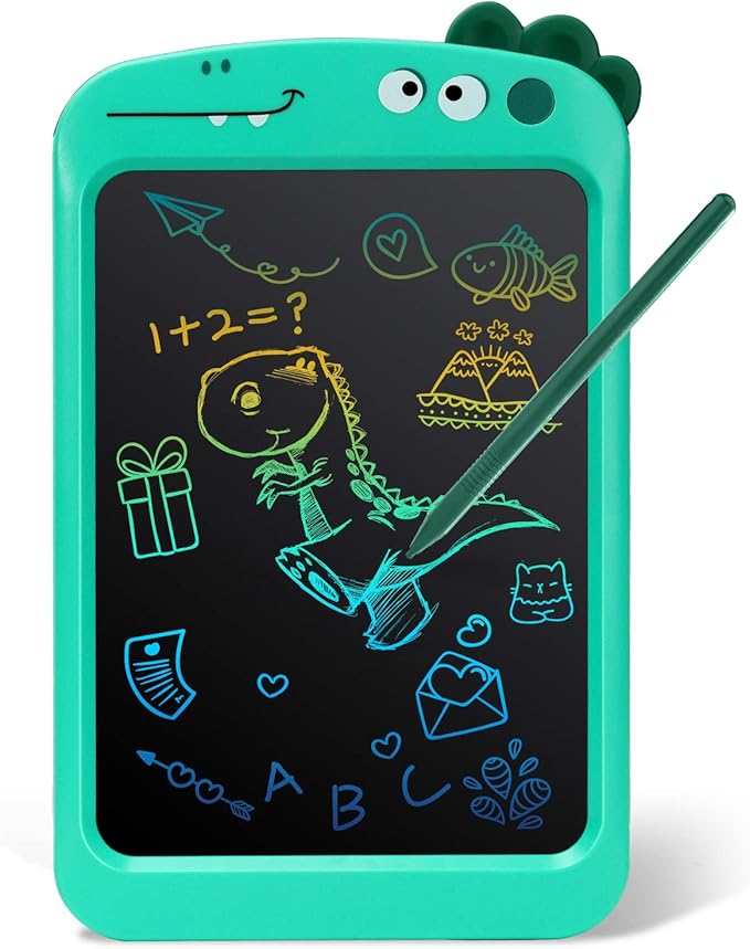 ALLCELE LCD Schreibtafel Kinder Spielzeug ab 2 3 4 5 6 Jahre alt Junge Mädchen, 8,5 Zoll Bildschirm LCD Zaubertafel Maltafel Dinosaurier Spielzeug, Weihnachten Geburtstags Geschenke (Grün)