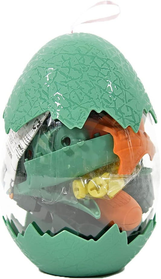 DIY Bau-Set Robo-Dino im Ei, Brachiosaurus Spielfigur, Dinosaurier-Figur mit Katapult und Saugnapf-Pfeilen, zum Bauen und Spielen, coole Geschenk-Idee für Kinder ab 3 Jahren