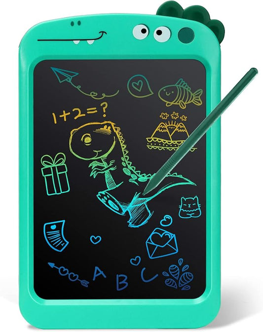 ALLCELE LCD Schreibtafel Kinder Spielzeug ab 2 3 4 5 6 Jahre alt Junge Mädchen, 8,5 Zoll Bildschirm LCD Zaubertafel Maltafel Dinosaurier Spielzeug, Weihnachten Geburtstags Geschenke (Grün)