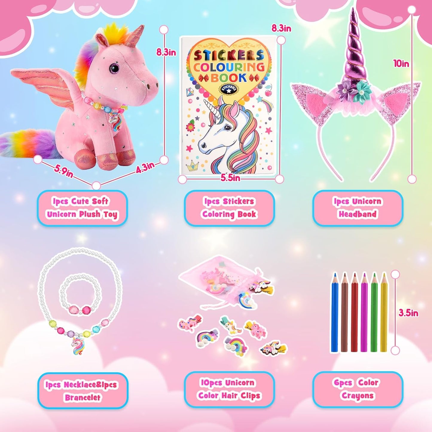 Einhorn Geschenke für Mädchen, Einhorn Spielzeug ab 4 5 6 7 8 Jahre Mädchen Kuscheltier Geschenke 3 4 5 6 7 8 Jahre Geburtstag Ostergeschenke Kinder